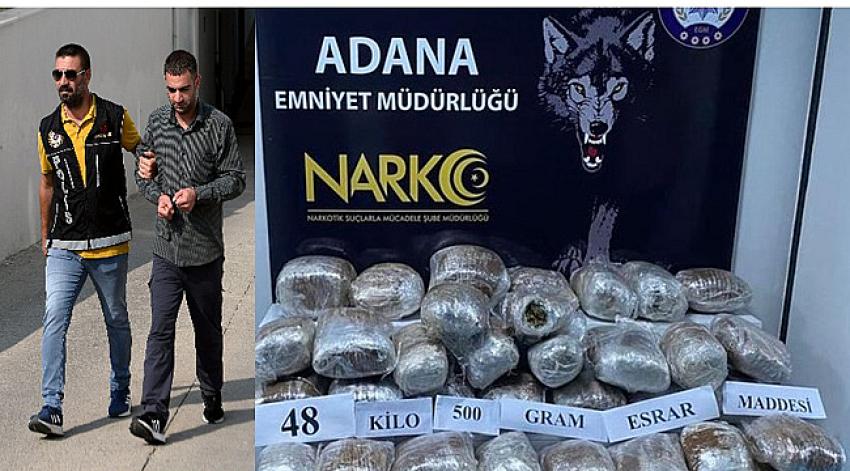 Kargodan 48,5 kilo esrar çıktı