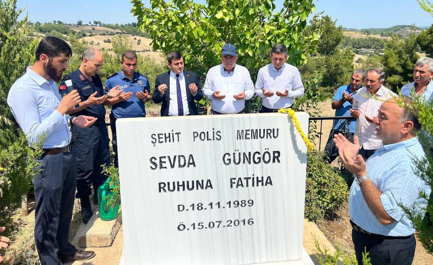 Şehit polis memuru Sevda anıldı