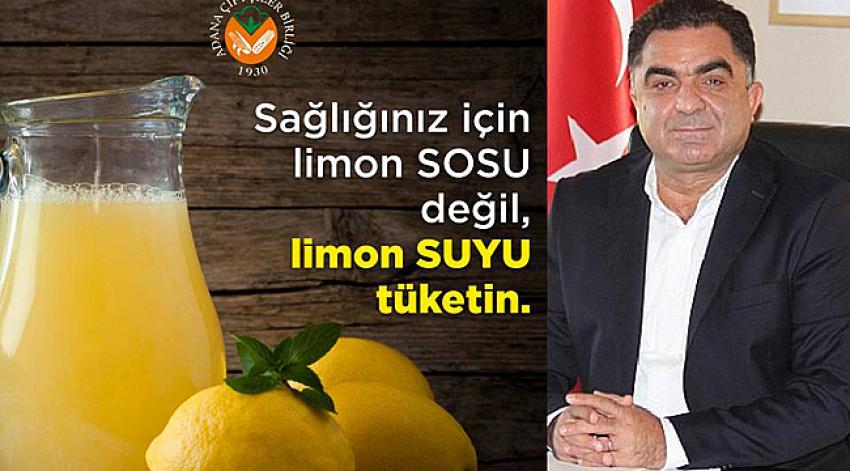 Limon sosu uyarısı