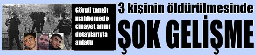 3 kişinin öldürüldüğü davada şok gelişme